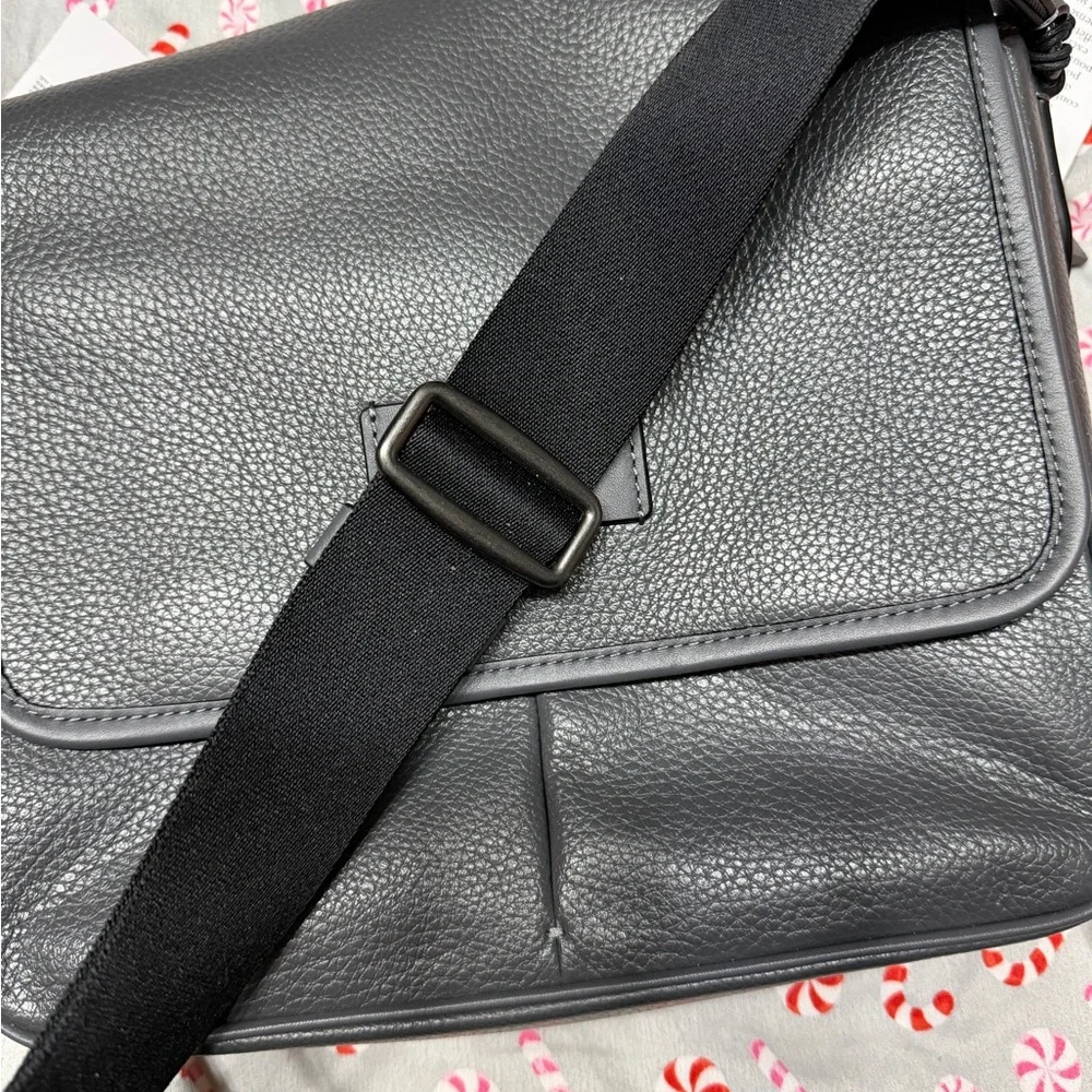 Coach gray Leather Men's Bag